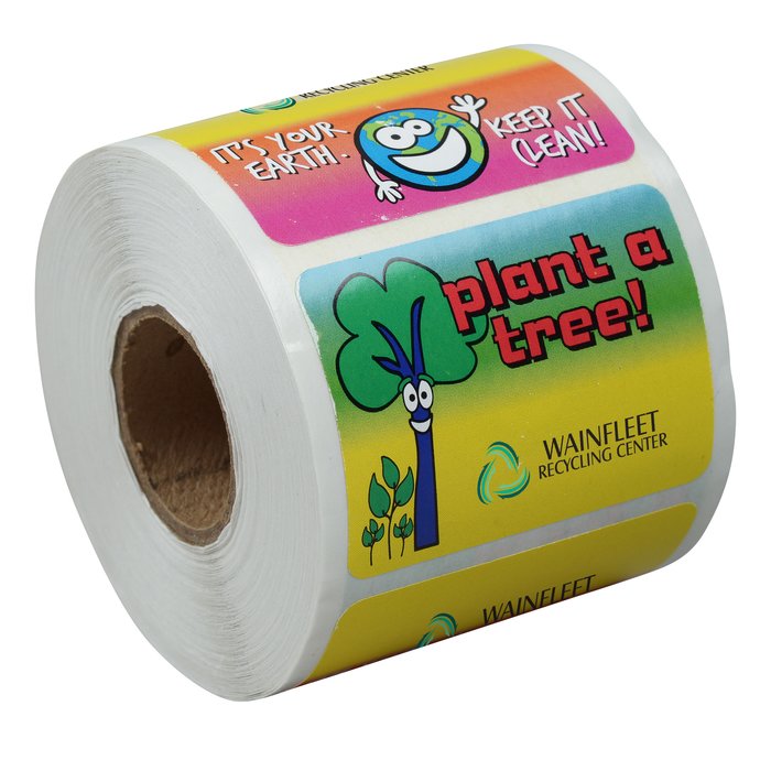 Custom Super Kid Sticker Roll - Go Green
