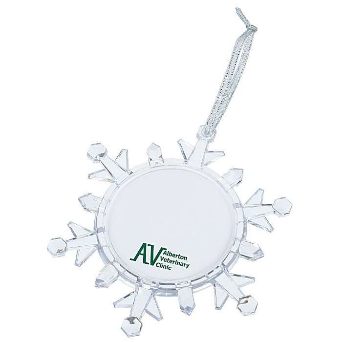 Custom Light-Up Snowflake Photo Ornament